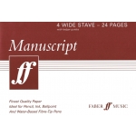 Image links to product page for Manuscript Pad - 4-Stave A5 Landscape, 24 Pages